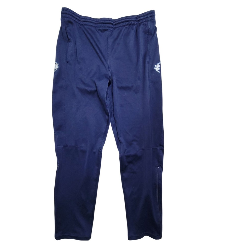 Kappa Mens Elastic Waist Track Pants Navy Blue Polyester Medium